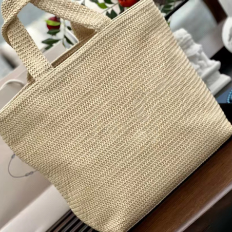 Chic Half Moon Flax Tote