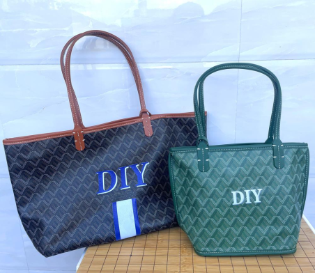 Customizable Leather Tote Bag