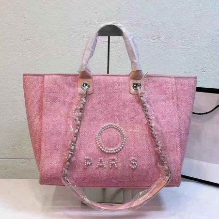 Glam Pearl Canvas Tote