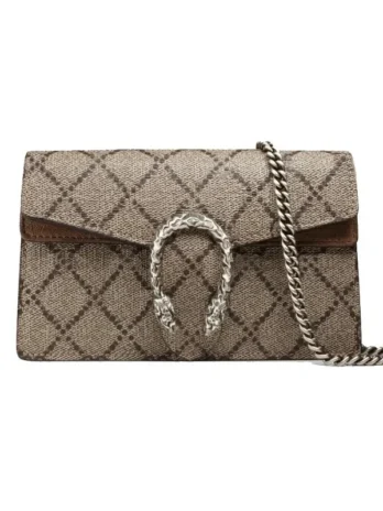 Gucci Dionysus Shoulder Bag: Elegant Canvas & Leather