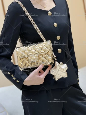 Chanel Classic Flap Bag Small: Elegant Star Coin Purse